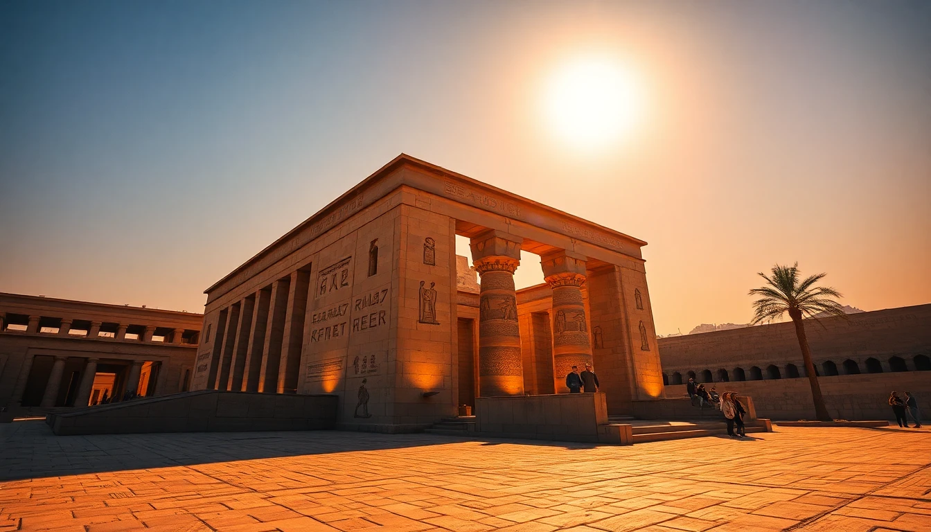 Panorama von Luxor mit Nil und Tempelanlagen im Hintergrund